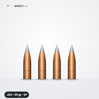 Střela .224 55 gr SP, 500 ks